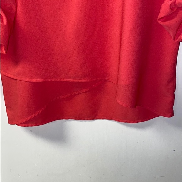 Gibson coral pink blouse large button sleeve - Picture 3 of 5